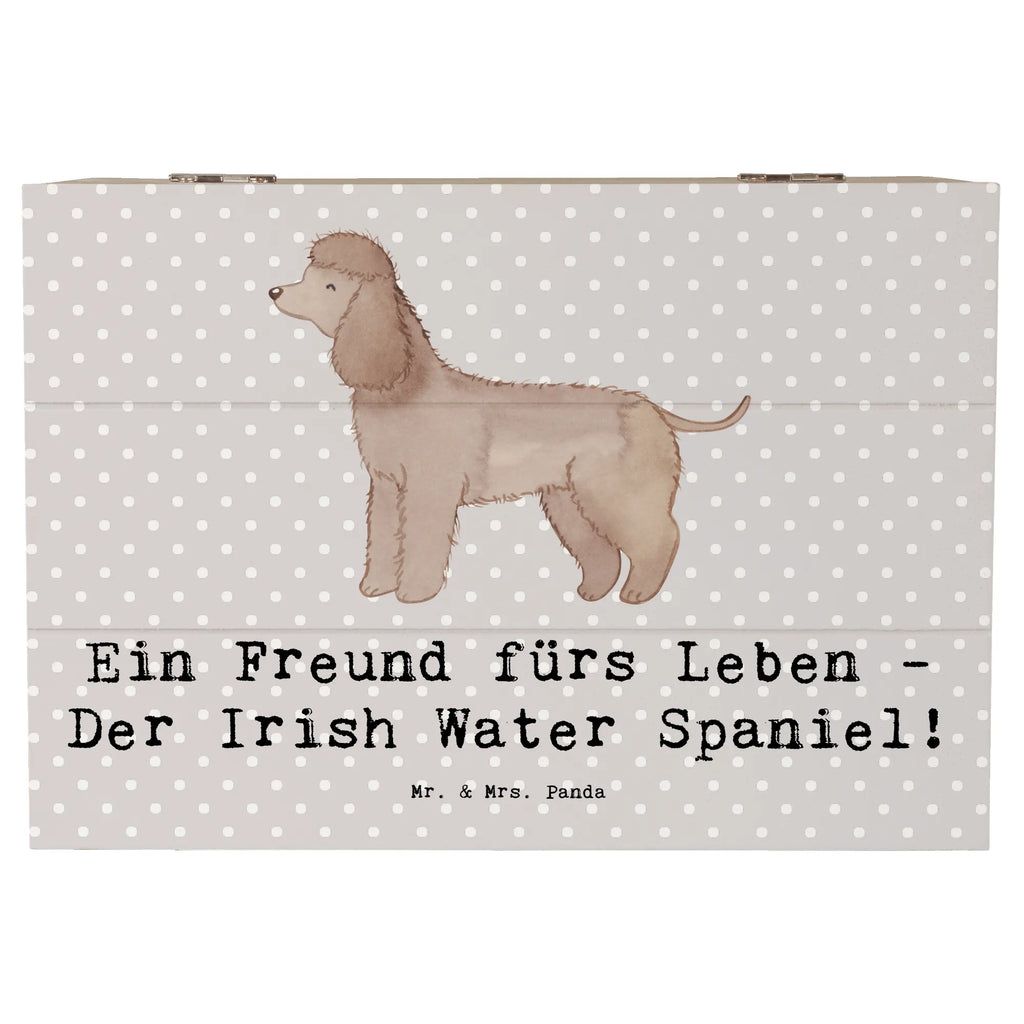 Holzkiste Irish Water Spaniel Freund Truhe, XXL, Kiste, Aufbewahrungsbox, Geschenkbox, Geschenkdose, Holzkiste, Schatzkiste, Dekokiste, Schatulle, Erinnerungskiste, Erinnerungsbox, Hund, Hunderasse, Rassehund, Hundebesitzer, Geschenk, Tierfreund, Schenken, Welpe