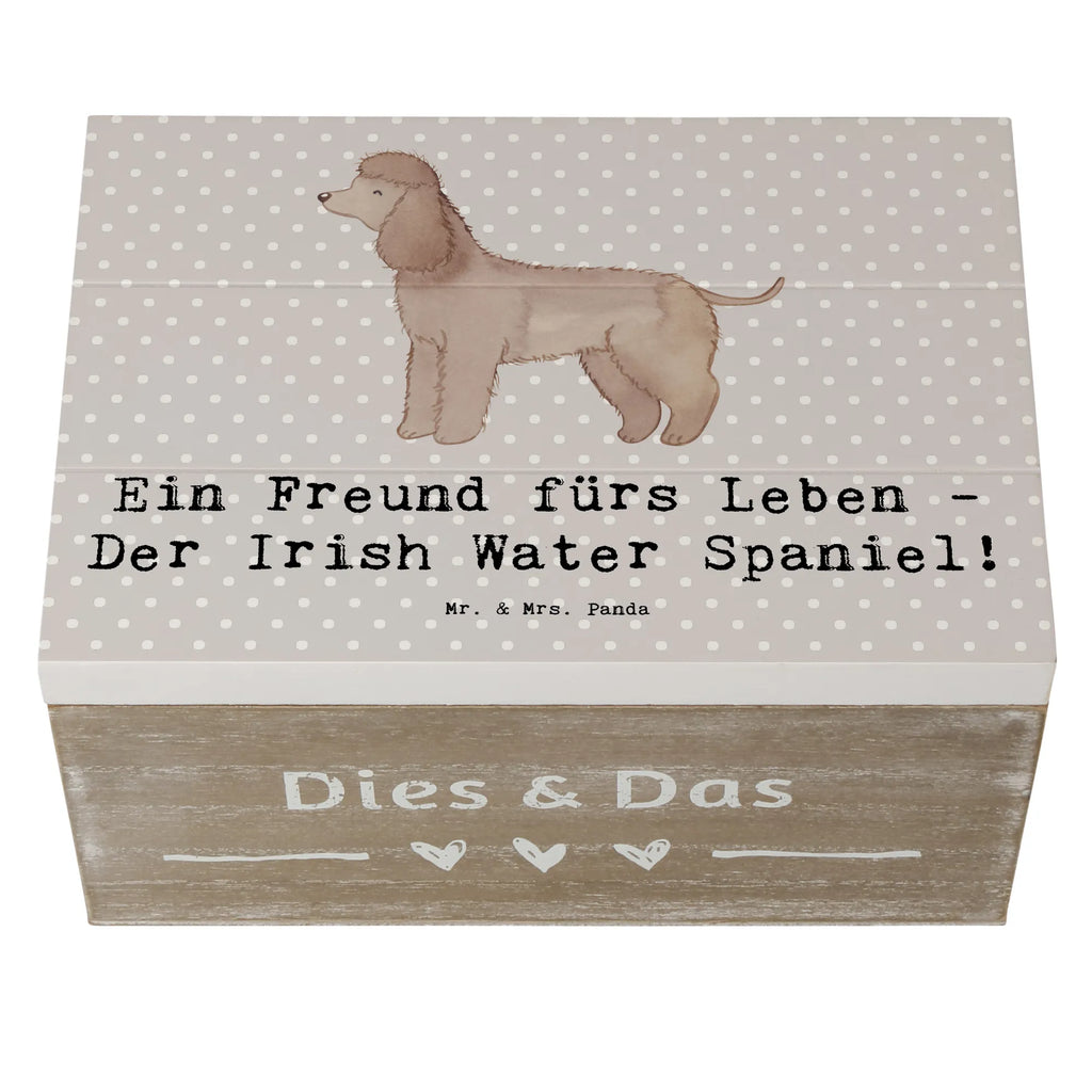 Holzkiste Irish Water Spaniel Freund Truhe, XXL, Kiste, Aufbewahrungsbox, Geschenkbox, Geschenkdose, Holzkiste, Schatzkiste, Dekokiste, Schatulle, Erinnerungskiste, Erinnerungsbox, Hund, Hunderasse, Rassehund, Hundebesitzer, Geschenk, Tierfreund, Schenken, Welpe