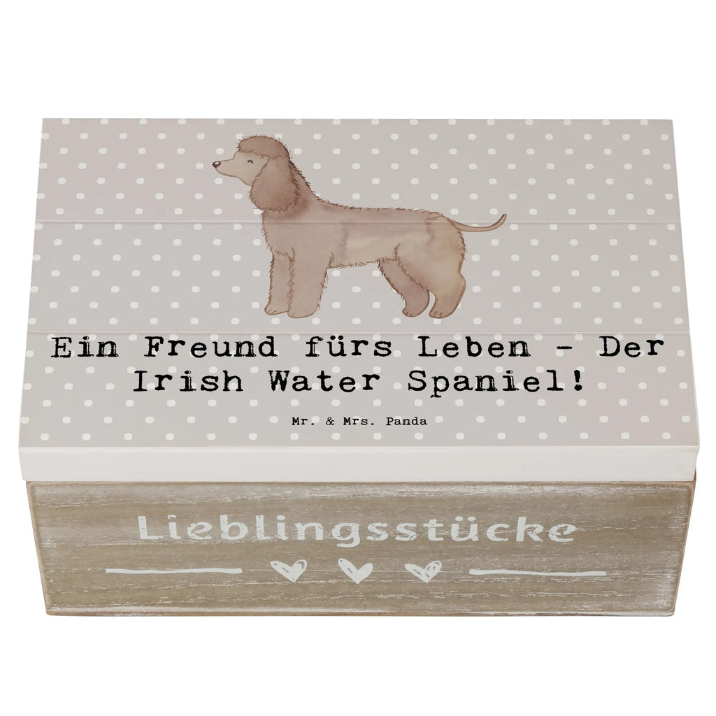 Holzkiste Irish Water Spaniel Freund Truhe, XXL, Kiste, Aufbewahrungsbox, Geschenkbox, Geschenkdose, Holzkiste, Schatzkiste, Dekokiste, Schatulle, Erinnerungskiste, Erinnerungsbox, Hund, Hunderasse, Rassehund, Hundebesitzer, Geschenk, Tierfreund, Schenken, Welpe