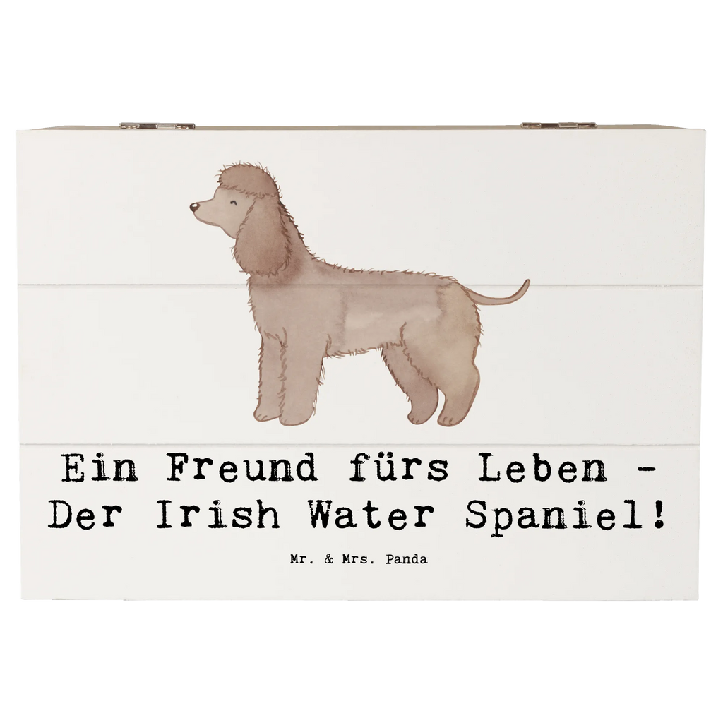 Holzkiste Irish Water Spaniel Freund Truhe, XXL, Kiste, Aufbewahrungsbox, Geschenkbox, Geschenkdose, Holzkiste, Schatzkiste, Dekokiste, Schatulle, Erinnerungskiste, Erinnerungsbox, Hund, Hunderasse, Rassehund, Hundebesitzer, Geschenk, Tierfreund, Schenken, Welpe
