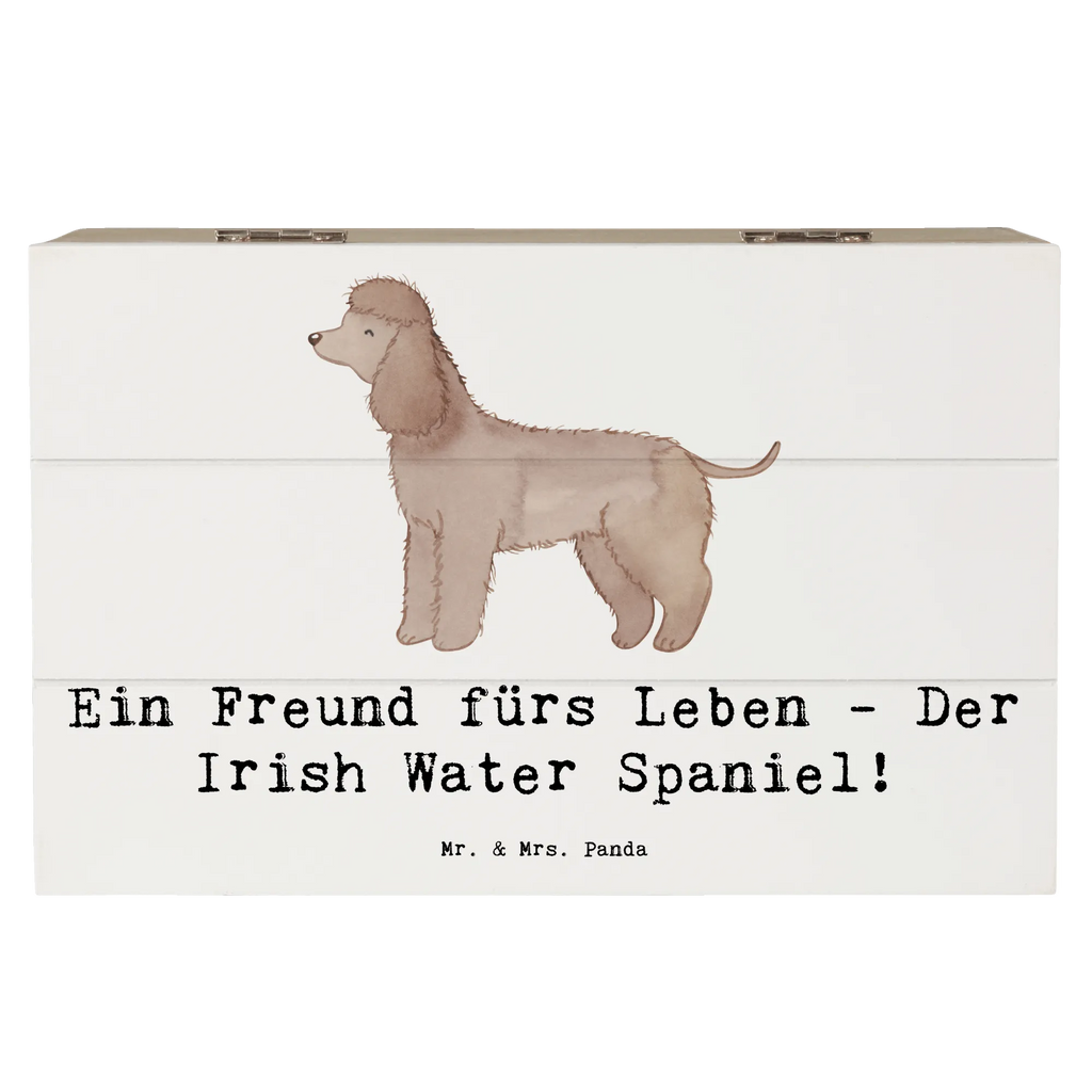 Holzkiste Irish Water Spaniel Freund Truhe, XXL, Kiste, Aufbewahrungsbox, Geschenkbox, Geschenkdose, Holzkiste, Schatzkiste, Dekokiste, Schatulle, Erinnerungskiste, Erinnerungsbox, Hund, Hunderasse, Rassehund, Hundebesitzer, Geschenk, Tierfreund, Schenken, Welpe