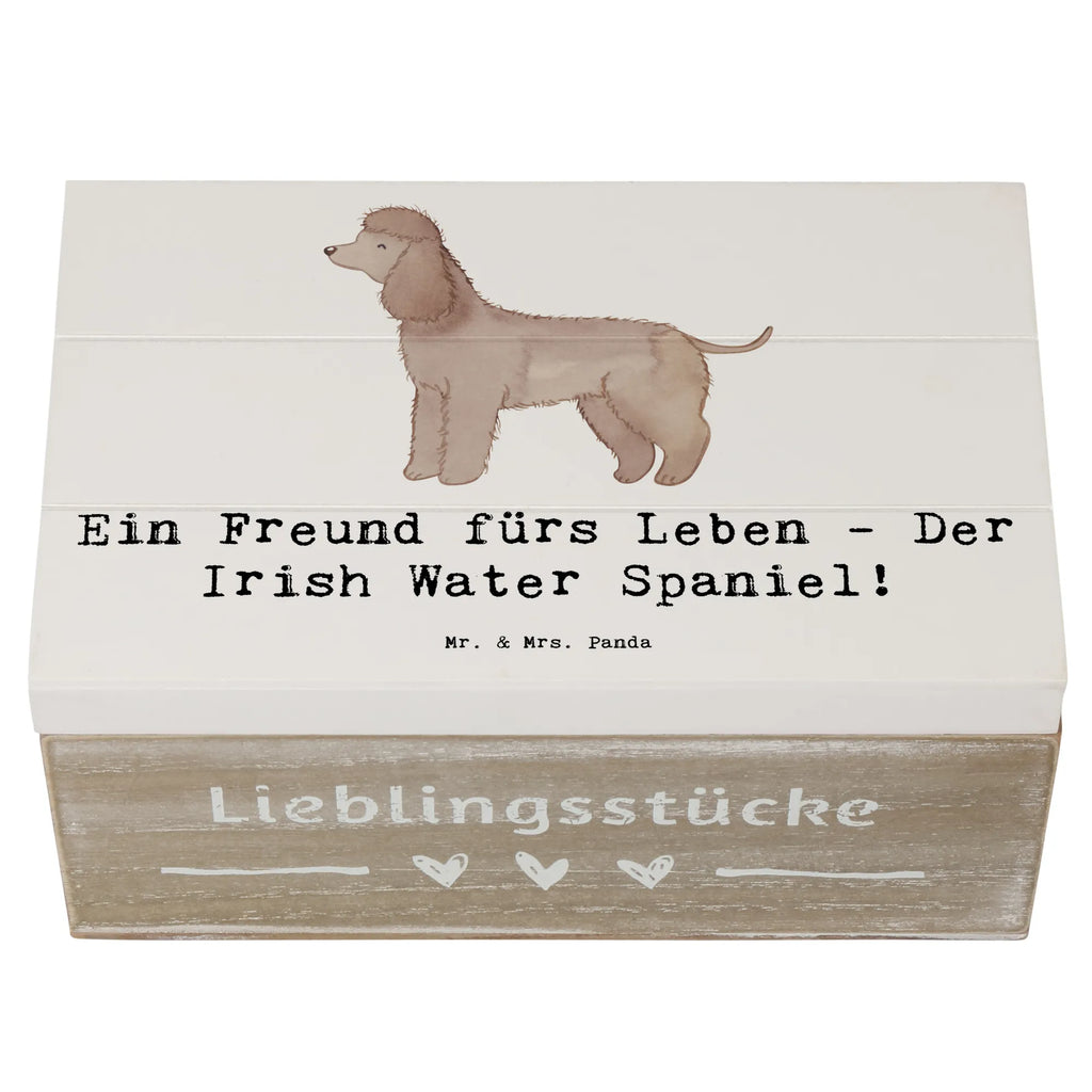 Holzkiste Irish Water Spaniel Freund Truhe, XXL, Kiste, Aufbewahrungsbox, Geschenkbox, Geschenkdose, Holzkiste, Schatzkiste, Dekokiste, Schatulle, Erinnerungskiste, Erinnerungsbox, Hund, Hunderasse, Rassehund, Hundebesitzer, Geschenk, Tierfreund, Schenken, Welpe