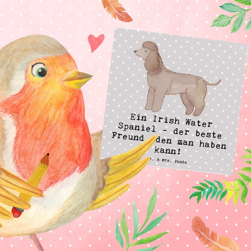 Deluxe Card Ein Irish Water Spaniel - der beste Freund, den man haben kann! Hochzeitskarte, Hochwertige Klappkarte, Glückwunschkarte, Hochwertige Grußkarte, Karte, Klappkarte, Einladungskarte, Grußkarte, Geburtstagskarte, Hund, Hunderasse, Rassehund, Hundebesitzer, Geschenk, Tierfreund, Schenken, Welpe