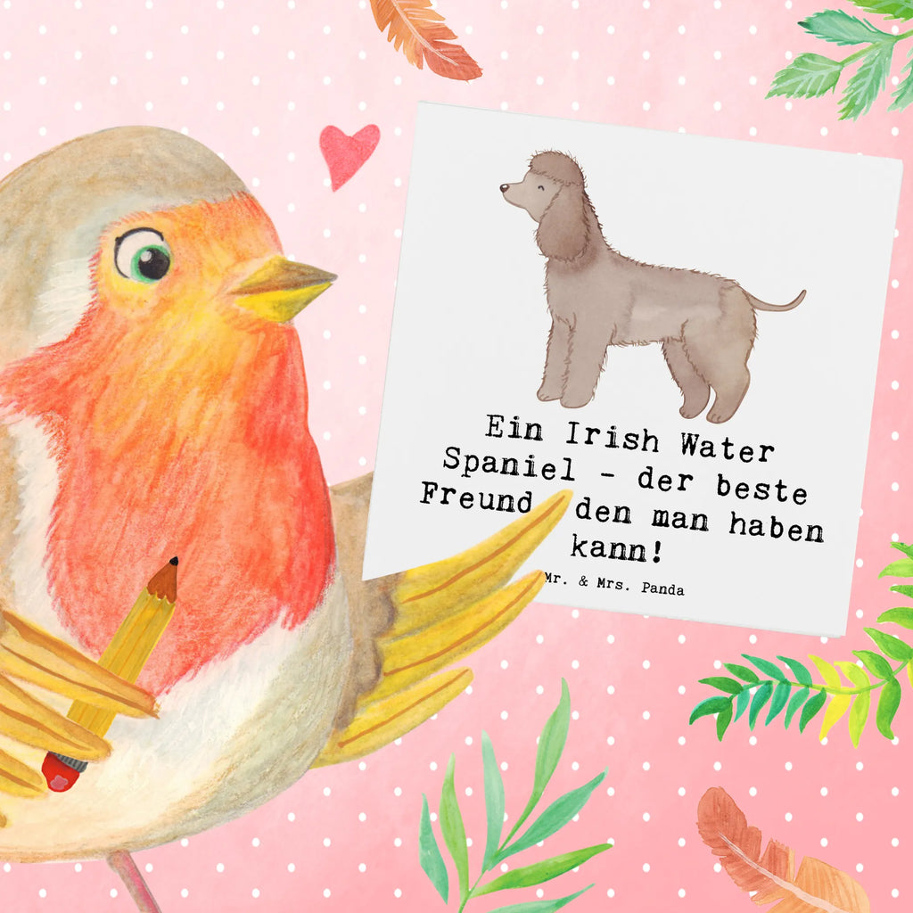 Deluxe Card Ein Irish Water Spaniel - der beste Freund, den man haben kann! Hochzeitskarte, Hochwertige Klappkarte, Glückwunschkarte, Hochwertige Grußkarte, Karte, Klappkarte, Einladungskarte, Grußkarte, Geburtstagskarte, Hund, Hunderasse, Rassehund, Hundebesitzer, Geschenk, Tierfreund, Schenken, Welpe