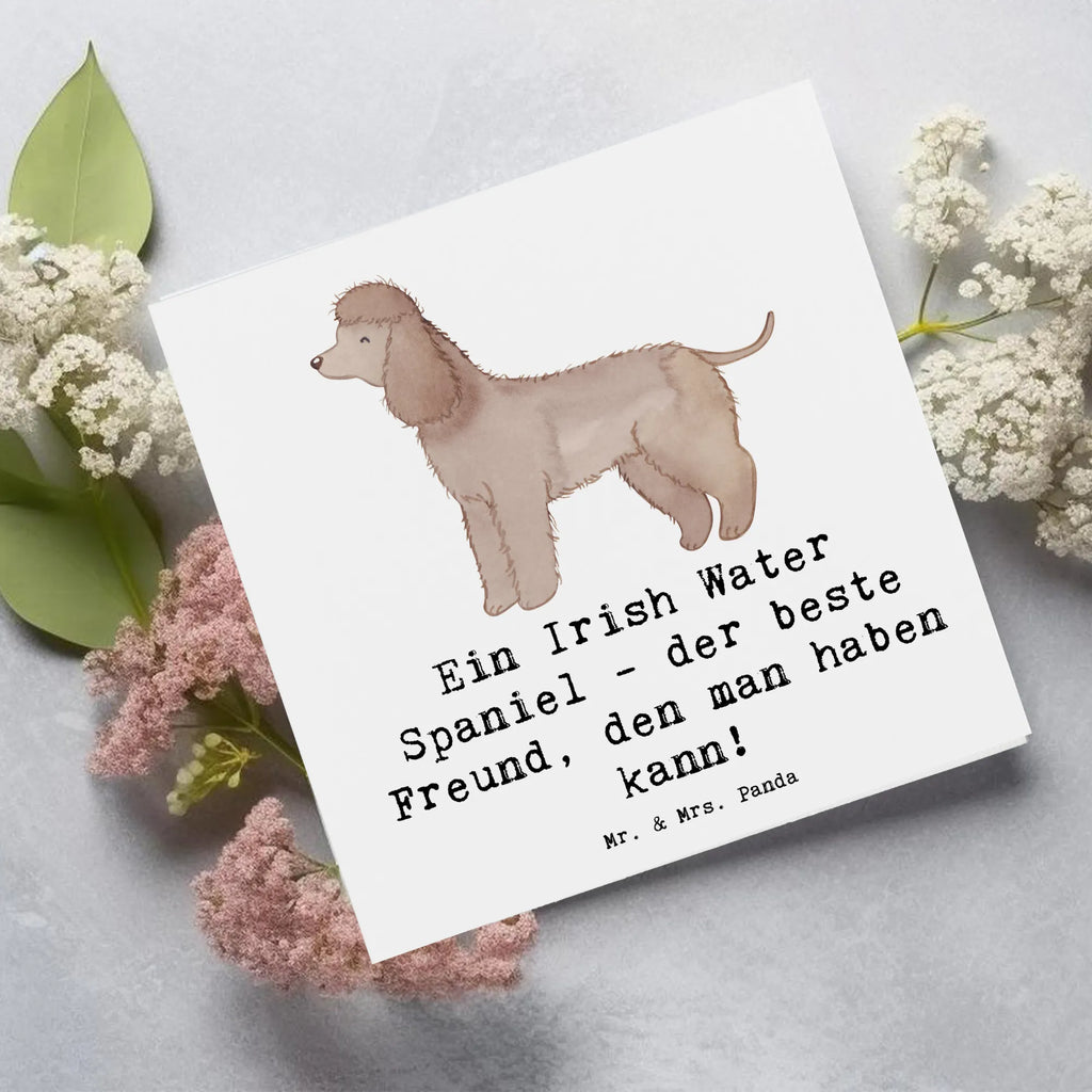 Deluxe Card Ein Irish Water Spaniel - der beste Freund, den man haben kann! Hochzeitskarte, Hochwertige Klappkarte, Glückwunschkarte, Hochwertige Grußkarte, Karte, Klappkarte, Einladungskarte, Grußkarte, Geburtstagskarte, Hund, Hunderasse, Rassehund, Hundebesitzer, Geschenk, Tierfreund, Schenken, Welpe
