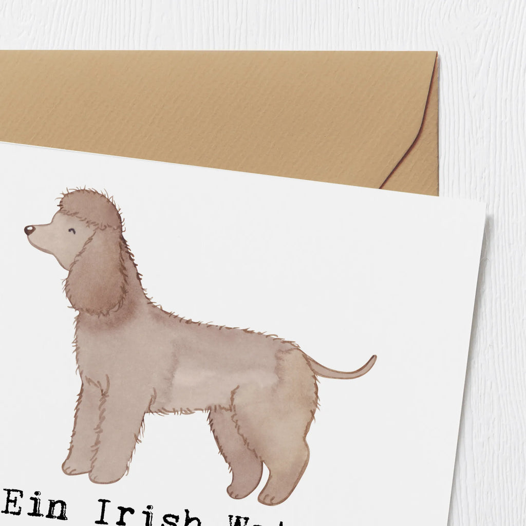 Deluxe Card Ein Irish Water Spaniel - der beste Freund, den man haben kann! Hochzeitskarte, Hochwertige Klappkarte, Glückwunschkarte, Hochwertige Grußkarte, Karte, Klappkarte, Einladungskarte, Grußkarte, Geburtstagskarte, Hund, Hunderasse, Rassehund, Hundebesitzer, Geschenk, Tierfreund, Schenken, Welpe