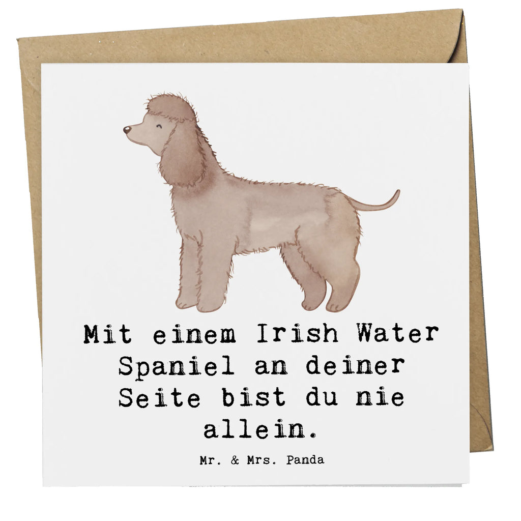 Deluxe Karte Irish Water Spaniel Begleiter Karte, Hochwertige Klappkarte, Einladungskarte, Grußkarte, Hochwertige Grußkarte, Glückwunschkarte, Hochzeitskarte, Geburtstagskarte, Klappkarte, Hund, Hunderasse, Rassehund, Hundebesitzer, Geschenk, Tierfreund, Schenken, Welpe