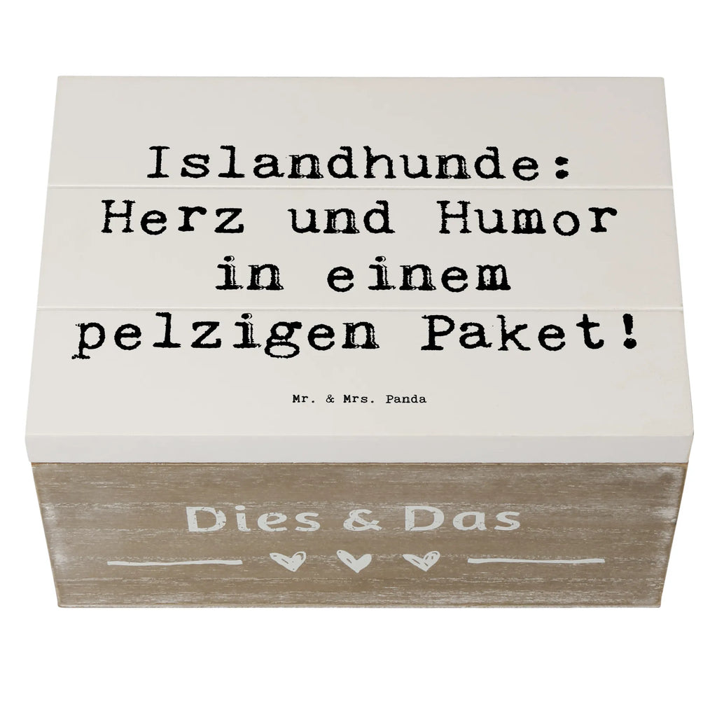 Holzkiste Spruch Islandhund Freude Kiste, Dekokiste, Aufbewahrungsbox, Erinnerungsbox, Schatulle, Erinnerungskiste, Holzkiste, Schatzkiste, Geschenkbox, XXL, Geschenkdose, Truhe, Hund, Hunderasse, Rassehund, Hundebesitzer, Geschenk, Tierfreund, Schenken, Welpe