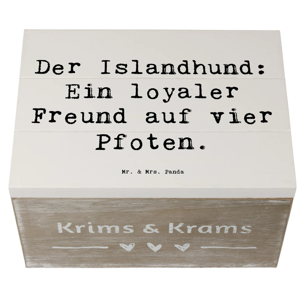 Holzkiste Spruch Treuer Islandhund Truhe, Schatzkiste, Schatulle, Geschenkbox, Erinnerungskiste, XXL, Geschenkdose, Erinnerungsbox, Kiste, Dekokiste, Holzkiste, Aufbewahrungsbox, Hund, Hunderasse, Rassehund, Hundebesitzer, Geschenk, Tierfreund, Schenken, Welpe