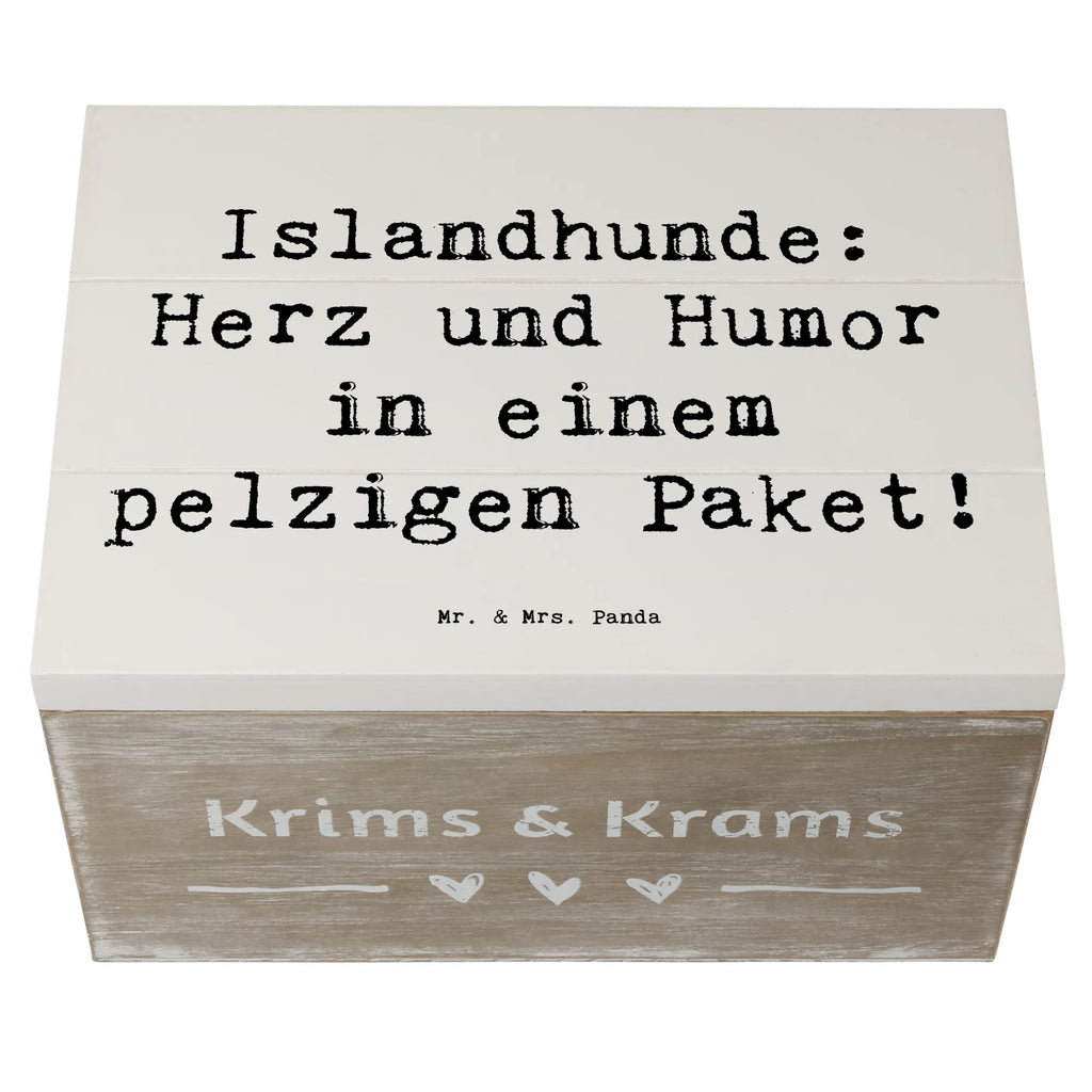 Holzkiste Spruch Islandhund Freude Kiste, Dekokiste, Aufbewahrungsbox, Erinnerungsbox, Schatulle, Erinnerungskiste, Holzkiste, Schatzkiste, Geschenkbox, XXL, Geschenkdose, Truhe, Hund, Hunderasse, Rassehund, Hundebesitzer, Geschenk, Tierfreund, Schenken, Welpe