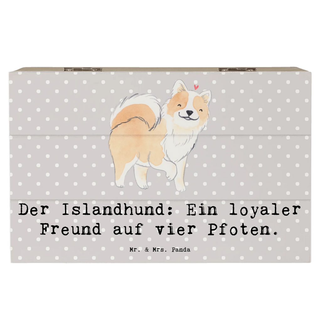 Holzkiste Treuer Islandhund Erinnerungsbox, Kiste, Holzkiste, Dekokiste, Geschenkdose, Schatulle, Schatzkiste, Geschenkbox, Aufbewahrungsbox, Truhe, XXL, Erinnerungskiste, Hund, Hunderasse, Rassehund, Hundebesitzer, Geschenk, Tierfreund, Schenken, Welpe