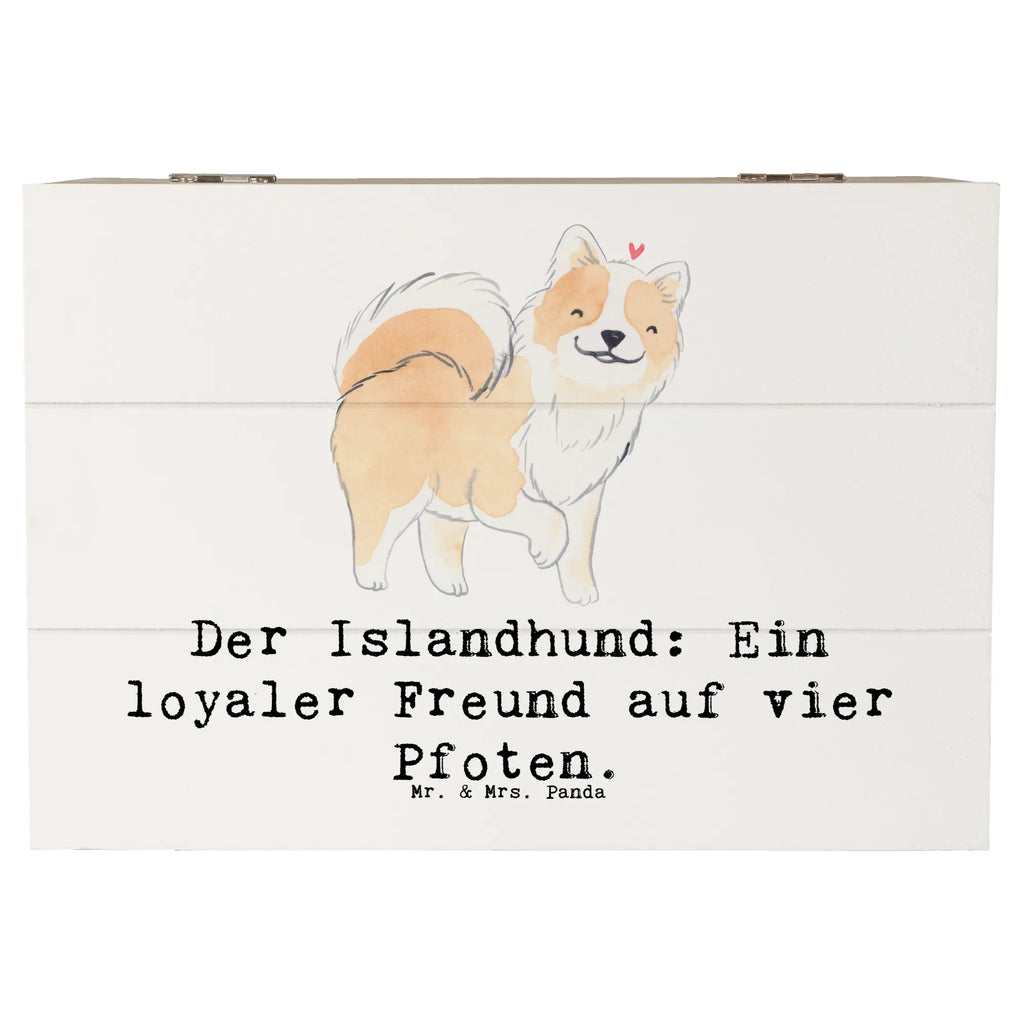 Holzkiste Treuer Islandhund Erinnerungsbox, Kiste, Holzkiste, Dekokiste, Geschenkdose, Schatulle, Schatzkiste, Geschenkbox, Aufbewahrungsbox, Truhe, XXL, Erinnerungskiste, Hund, Hunderasse, Rassehund, Hundebesitzer, Geschenk, Tierfreund, Schenken, Welpe