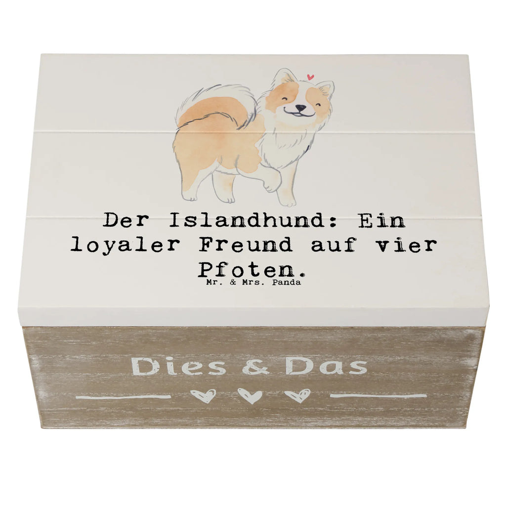 Holzkiste Treuer Islandhund Erinnerungsbox, Kiste, Holzkiste, Dekokiste, Geschenkdose, Schatulle, Schatzkiste, Geschenkbox, Aufbewahrungsbox, Truhe, XXL, Erinnerungskiste, Hund, Hunderasse, Rassehund, Hundebesitzer, Geschenk, Tierfreund, Schenken, Welpe