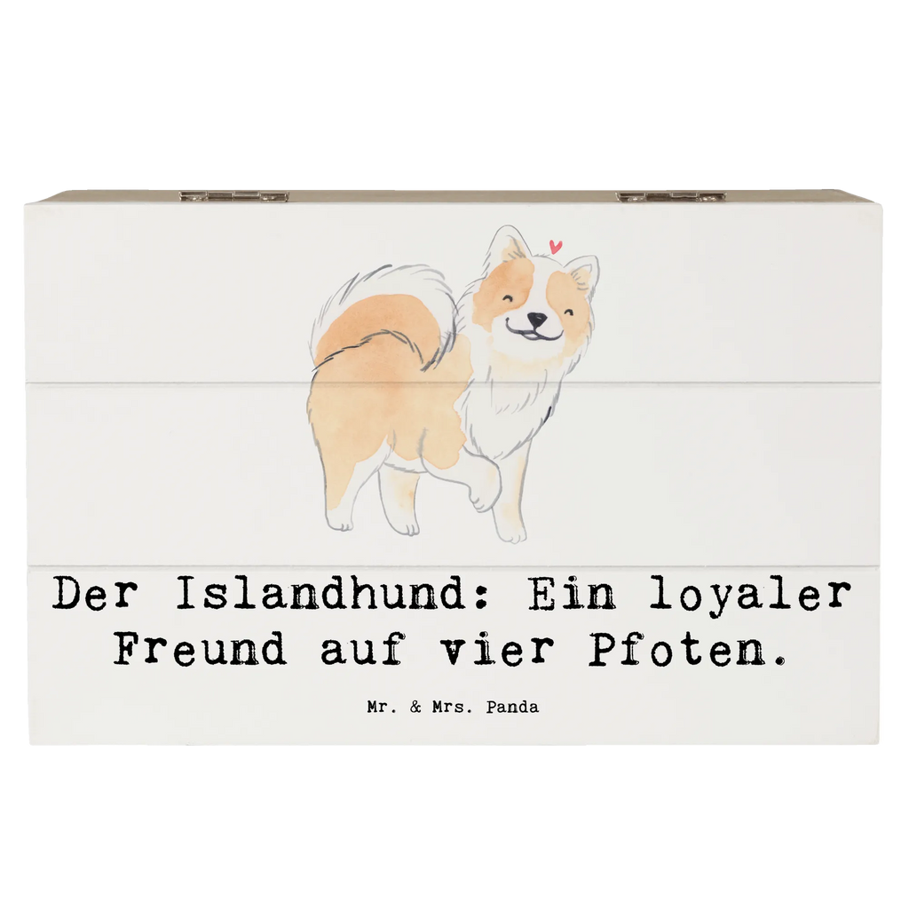 Holzkiste Treuer Islandhund Erinnerungsbox, Kiste, Holzkiste, Dekokiste, Geschenkdose, Schatulle, Schatzkiste, Geschenkbox, Aufbewahrungsbox, Truhe, XXL, Erinnerungskiste, Hund, Hunderasse, Rassehund, Hundebesitzer, Geschenk, Tierfreund, Schenken, Welpe
