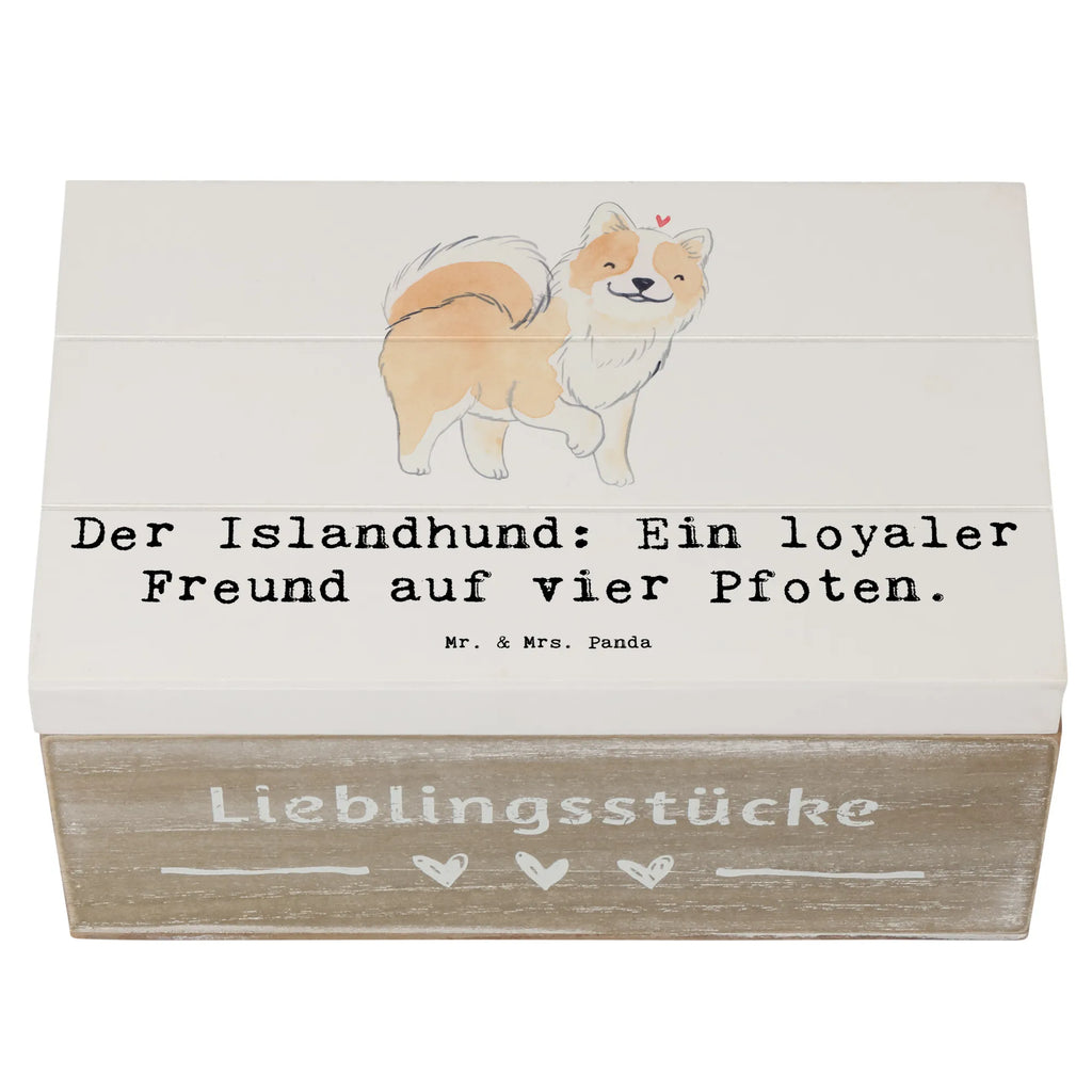 Holzkiste Treuer Islandhund Erinnerungsbox, Kiste, Holzkiste, Dekokiste, Geschenkdose, Schatulle, Schatzkiste, Geschenkbox, Aufbewahrungsbox, Truhe, XXL, Erinnerungskiste, Hund, Hunderasse, Rassehund, Hundebesitzer, Geschenk, Tierfreund, Schenken, Welpe