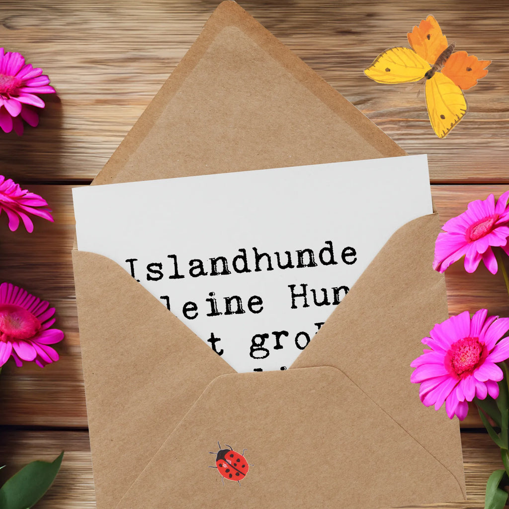 Deluxe Karte Spruch Charme Islandhund Karte, Glückwunschkarte, Hochzeitskarte, Hochwertige Klappkarte, Hochwertige Grußkarte, Klappkarte, Geburtstagskarte, Einladungskarte, Grußkarte, Hund, Hunderasse, Rassehund, Hundebesitzer, Geschenk, Tierfreund, Schenken, Welpe