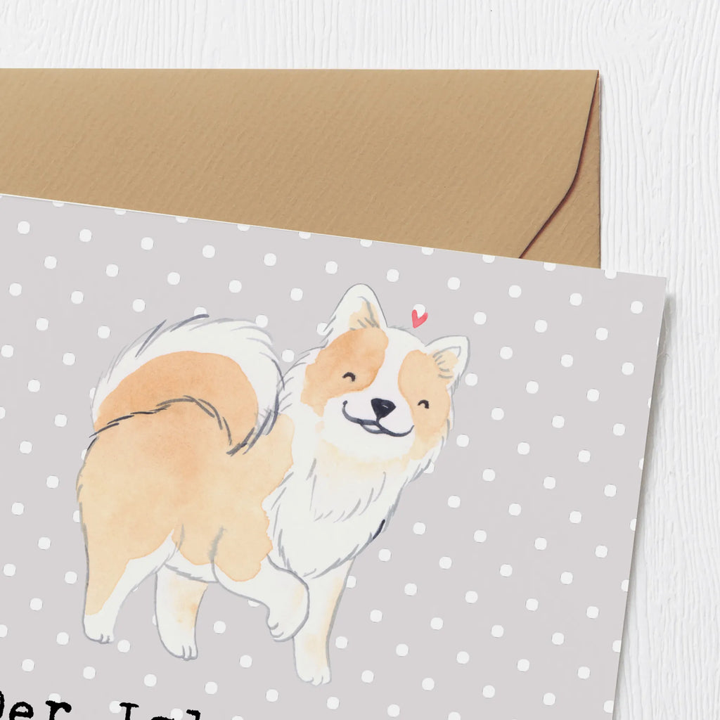 Deluxe Card Der Islandhund: Ein loyaler Freund auf vier Pfoten. Einladungskarte, Geburtstagskarte, Glückwunschkarte, Karte, Grußkarte, Hochzeitskarte, Hochwertige Grußkarte, Hochwertige Klappkarte, Klappkarte, Hund, Hunderasse, Rassehund, Hundebesitzer, Geschenk, Tierfreund, Schenken, Welpe