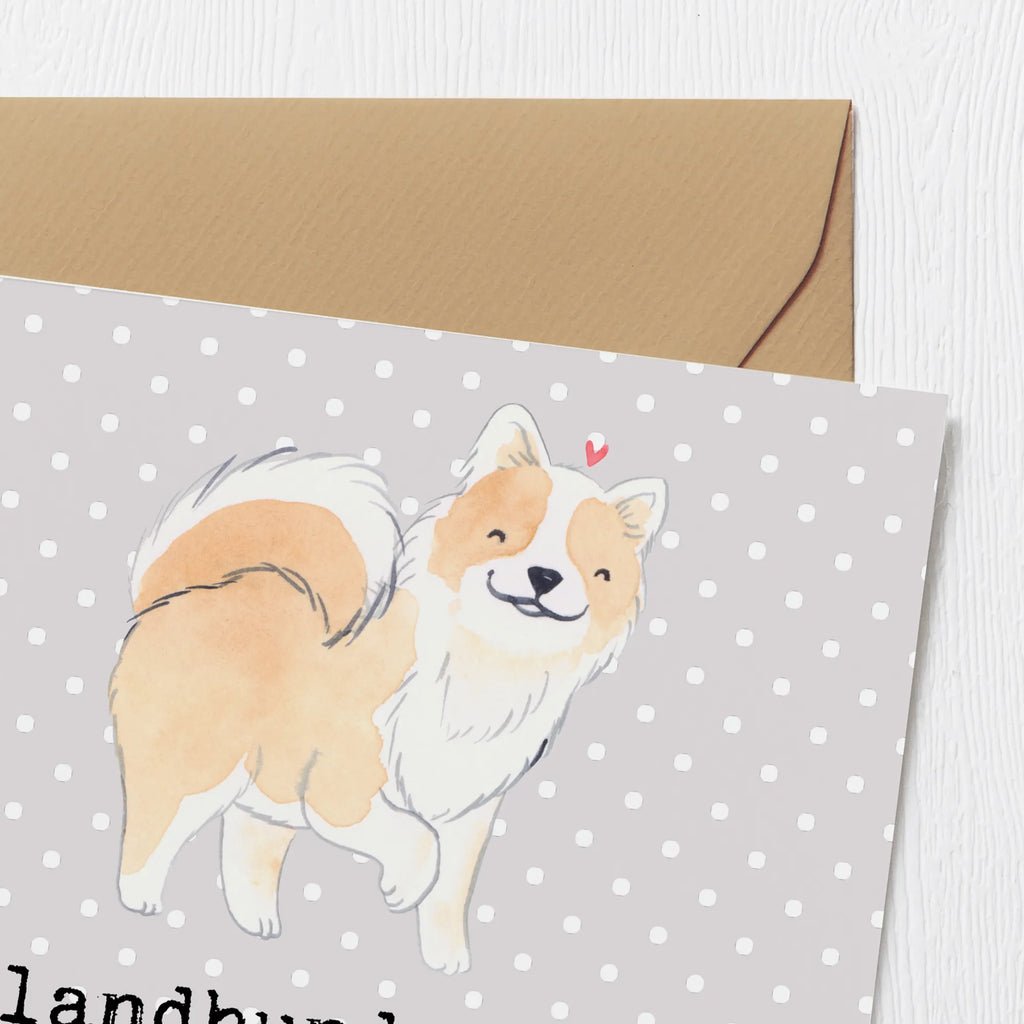 Deluxe Karte Islandhund Freude Karte, Hochzeitskarte, Grußkarte, Hochwertige Grußkarte, Klappkarte, Einladungskarte, Geburtstagskarte, Hochwertige Klappkarte, Glückwunschkarte, Hund, Hunderasse, Rassehund, Hundebesitzer, Geschenk, Tierfreund, Schenken, Welpe