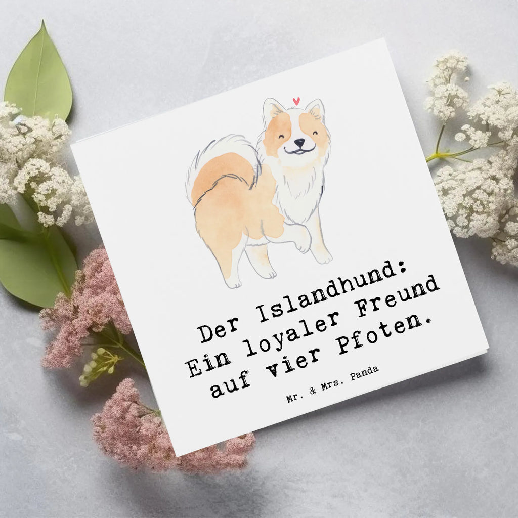 Deluxe Card Der Islandhund: Ein loyaler Freund auf vier Pfoten. Einladungskarte, Geburtstagskarte, Glückwunschkarte, Karte, Grußkarte, Hochzeitskarte, Hochwertige Grußkarte, Hochwertige Klappkarte, Klappkarte, Hund, Hunderasse, Rassehund, Hundebesitzer, Geschenk, Tierfreund, Schenken, Welpe