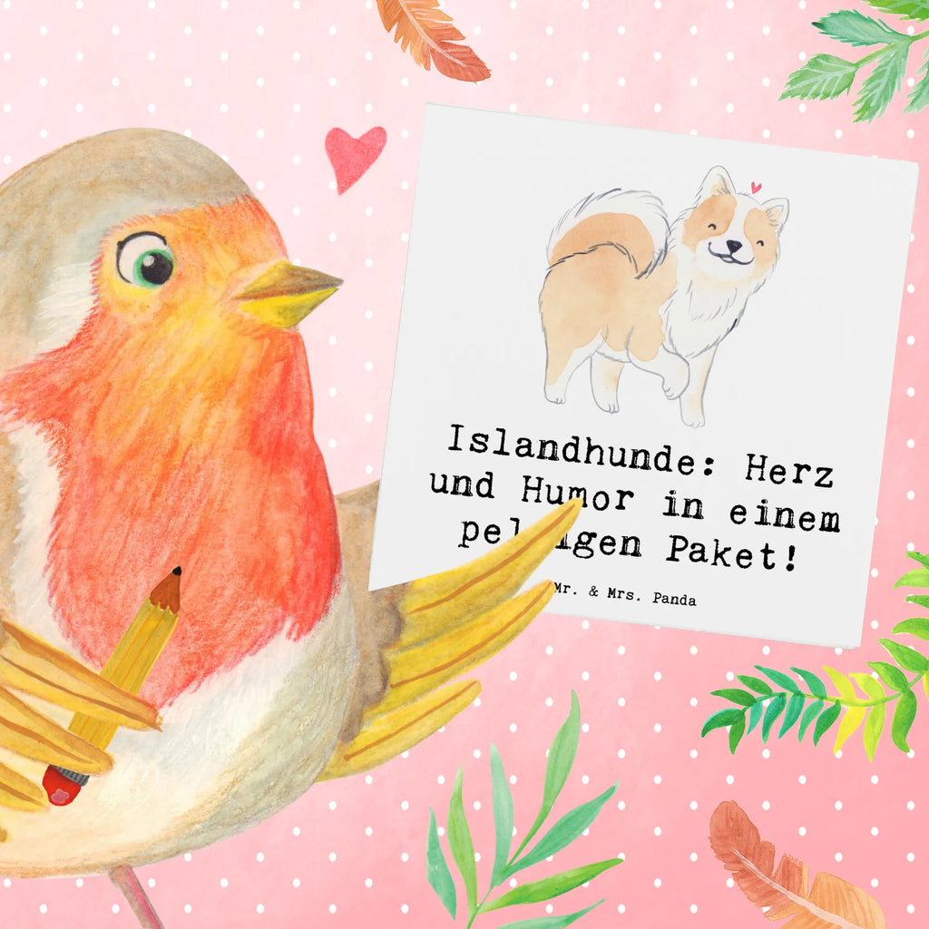 Deluxe Karte Islandhund Freude Karte, Hochzeitskarte, Grußkarte, Hochwertige Grußkarte, Klappkarte, Einladungskarte, Geburtstagskarte, Hochwertige Klappkarte, Glückwunschkarte, Hund, Hunderasse, Rassehund, Hundebesitzer, Geschenk, Tierfreund, Schenken, Welpe