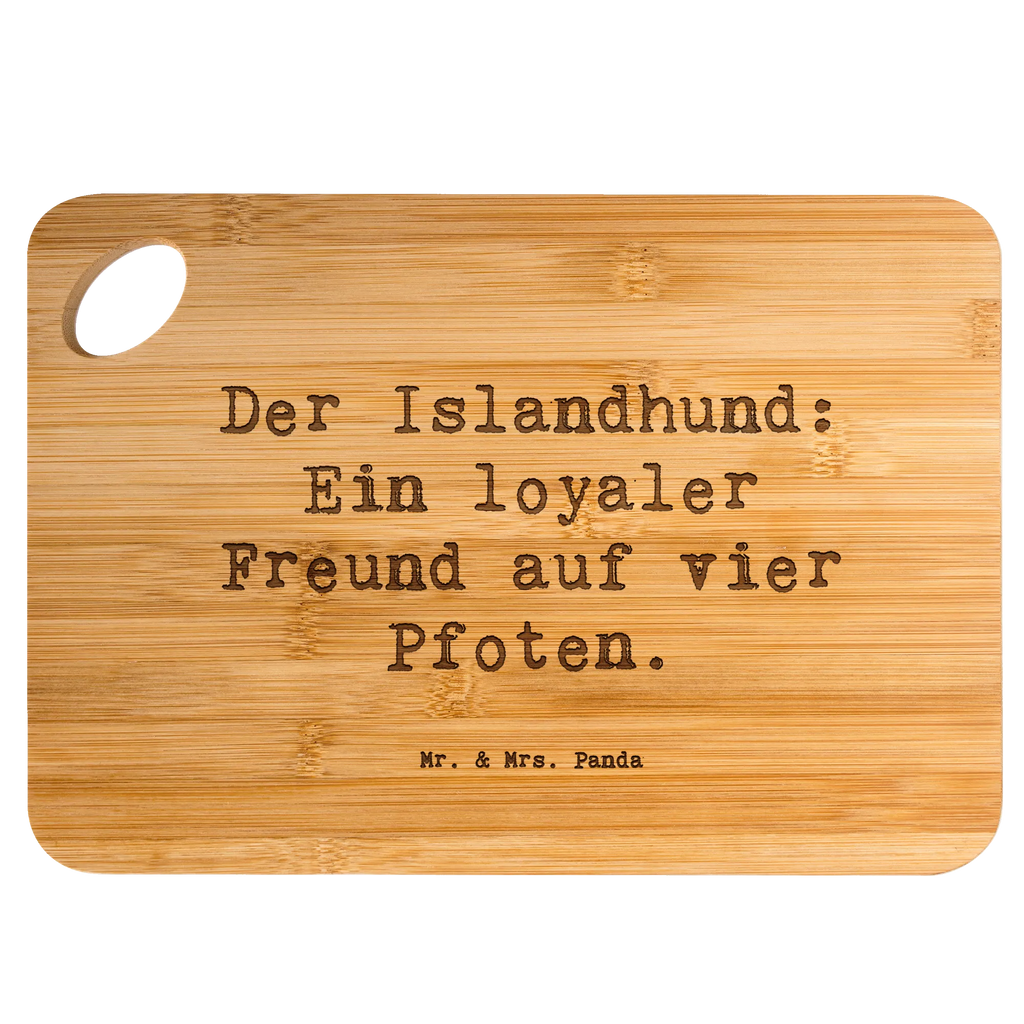 Bamboo chopping board Saying Der Islandhund: Ein loyaler Freund auf vier Pfoten. breakfast, nature, engraving, wood, kitchen, board, bamboo, cutting block, carving board, kitchen board, slices, robust, breakfast board, dulcimer, cutting board, solid, Dog, dog breed, purebred dog, dog owner, gift, animal lover, giving, puppy