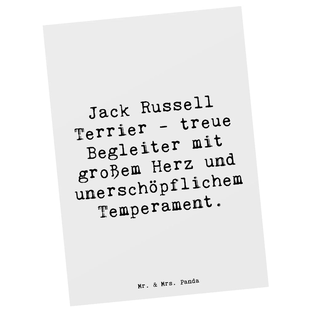Postkarte Spruch Jack Russell Terrier - treue Begleiter mit großem Herz und unerschöpflichem Temperament. Einladung, Ansichtskarten, Einladungskarten Geburtstag, Karte, Einladungskarte, Geburtstagskarte, Ansichtskarte, Dankeskarte, Einladung Geburtstag, Postkarte, Geschenkkarte, Grußkarte, Hund, Hunderasse, Rassehund, Hundebesitzer, Geschenk, Tierfreund, Schenken, Welpe