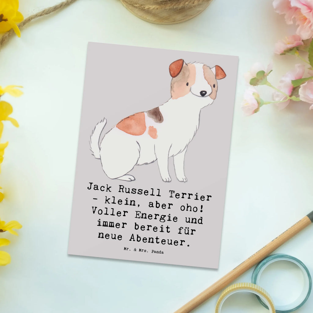 Postcard Jack Russell Terrier - klein, aber oho! Voller Energie und immer bereit für neue Abenteuer. Karte, Einladung, Dankeskarte, Einladung Geburtstag, Geburtstagskarte, Ansichtskarten, Postkarte, Grußkarte, Geschenkkarte, Ansichtskarte, Einladungskarte, Einladungskarten Geburtstag, Hund, Hunderasse, Rassehund, Hundebesitzer, Geschenk, Tierfreund, Schenken, Welpe