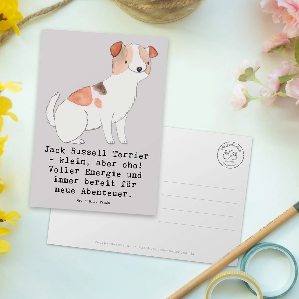 Postcard Jack Russell Terrier - klein, aber oho! Voller Energie und immer bereit für neue Abenteuer. Karte, Einladung, Dankeskarte, Einladung Geburtstag, Geburtstagskarte, Ansichtskarten, Postkarte, Grußkarte, Geschenkkarte, Ansichtskarte, Einladungskarte, Einladungskarten Geburtstag, Hund, Hunderasse, Rassehund, Hundebesitzer, Geschenk, Tierfreund, Schenken, Welpe