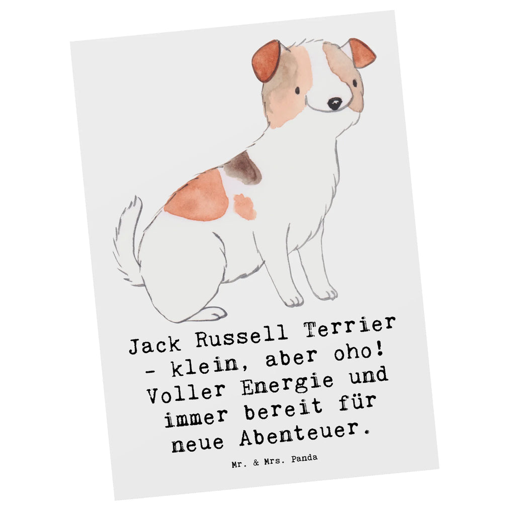 Postcard Jack Russell Terrier - klein, aber oho! Voller Energie und immer bereit für neue Abenteuer. Karte, Einladung, Dankeskarte, Einladung Geburtstag, Geburtstagskarte, Ansichtskarten, Postkarte, Grußkarte, Geschenkkarte, Ansichtskarte, Einladungskarte, Einladungskarten Geburtstag, Hund, Hunderasse, Rassehund, Hundebesitzer, Geschenk, Tierfreund, Schenken, Welpe