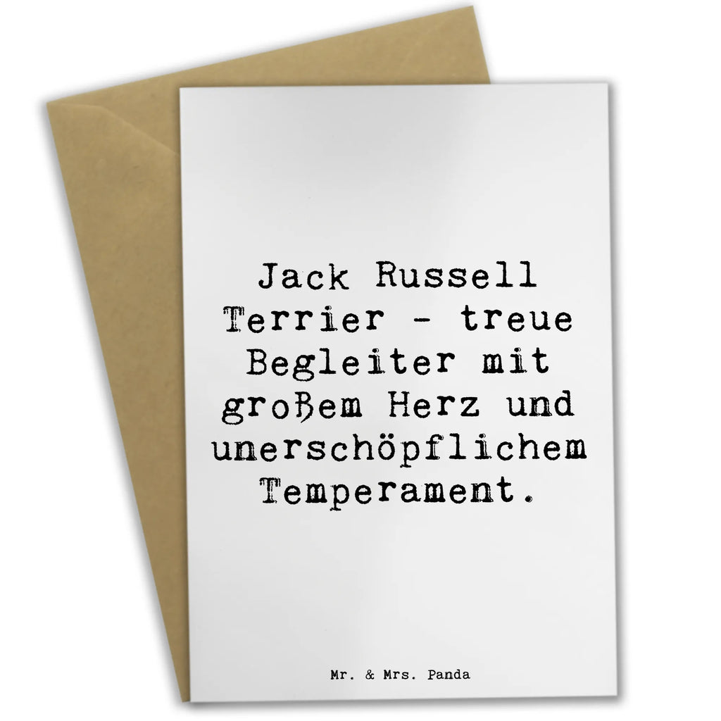 Greetings card Saying Jack Russell Terrier - treue Begleiter mit großem Herz und unerschöpflichem Temperament. Einladungskarte, Karte, Ansichtskarten, Geburtstagskarte, Klappkarte, Glückwunschkarte, Hochzeitskarte, Grußkarte, Hund, Hunderasse, Rassehund, Hundebesitzer, Geschenk, Tierfreund, Schenken, Welpe