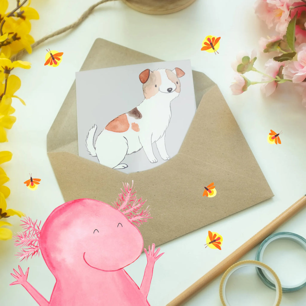 Greetings card Jack Russell Terrier - treue Begleiter mit großem Herz und unerschöpflichem Temperament. Geburtstagskarte, Grußkarte, Ansichtskarten, Karte, Glückwunschkarte, Hochzeitskarte, Einladungskarte, Klappkarte, Hund, Hunderasse, Rassehund, Hundebesitzer, Geschenk, Tierfreund, Schenken, Welpe