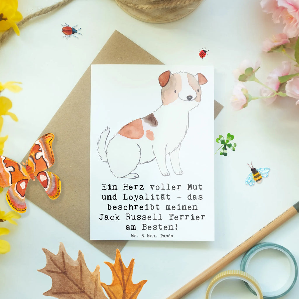 Greetings card Ein Herz voller Mut und Loyalität - das beschreibt meinen Jack Russell Terrier am Besten! Glückwunschkarte, Hochzeitskarte, Karte, Einladungskarte, Grußkarte, Ansichtskarten, Geburtstagskarte, Klappkarte, Hund, Hunderasse, Rassehund, Hundebesitzer, Geschenk, Tierfreund, Schenken, Welpe