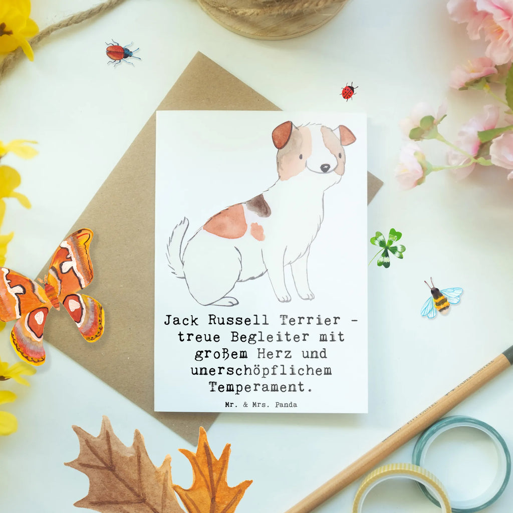 Greetings card Jack Russell Terrier - treue Begleiter mit großem Herz und unerschöpflichem Temperament. Geburtstagskarte, Grußkarte, Ansichtskarten, Karte, Glückwunschkarte, Hochzeitskarte, Einladungskarte, Klappkarte, Hund, Hunderasse, Rassehund, Hundebesitzer, Geschenk, Tierfreund, Schenken, Welpe
