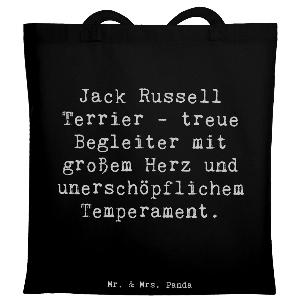 Tote bag Saying Jack Russell Terrier - treue Begleiter mit großem Herz und unerschöpflichem Temperament. Beuteltasche, Beutel, Einkaufstasche, Jutebeutel, Stoffbeutel, Tasche, Shopper, Umhängetasche, Strandtasche, Schultertasche, Stofftasche, Tragetasche, Badetasche, Jutetasche, Einkaufstüte, Laptoptasche, Hund, Hunderasse, Rassehund, Hundebesitzer, Geschenk, Tierfreund, Schenken, Welpe
