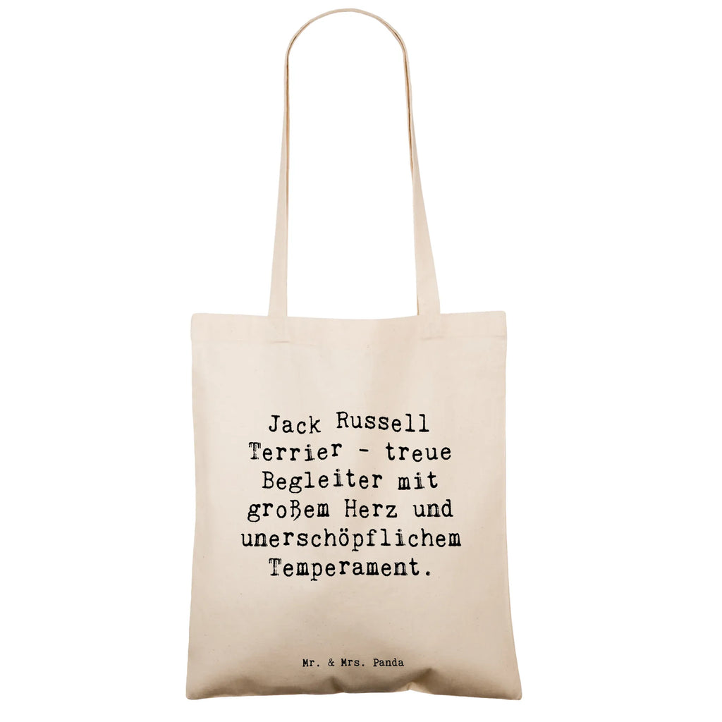 Tote bag Saying Jack Russell Terrier - treue Begleiter mit großem Herz und unerschöpflichem Temperament. Beuteltasche, Beutel, Einkaufstasche, Jutebeutel, Stoffbeutel, Tasche, Shopper, Umhängetasche, Strandtasche, Schultertasche, Stofftasche, Tragetasche, Badetasche, Jutetasche, Einkaufstüte, Laptoptasche, Hund, Hunderasse, Rassehund, Hundebesitzer, Geschenk, Tierfreund, Schenken, Welpe