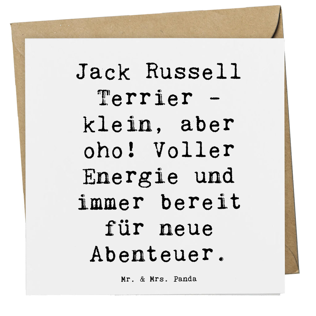 Deluxe Card Saying Jack Russell Terrier - klein, aber oho! Voller Energie und immer bereit für neue Abenteuer. Hochwertige Grußkarte, Hochwertige Klappkarte, Einladungskarte, Karte, Klappkarte, Grußkarte, Glückwunschkarte, Hochzeitskarte, Geburtstagskarte, Hund, Hunderasse, Rassehund, Hundebesitzer, Geschenk, Tierfreund, Schenken, Welpe