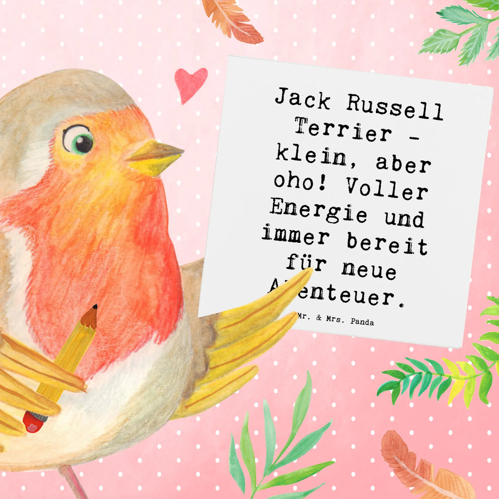 Deluxe Card Saying Jack Russell Terrier - klein, aber oho! Voller Energie und immer bereit für neue Abenteuer. Hochwertige Grußkarte, Hochwertige Klappkarte, Einladungskarte, Karte, Klappkarte, Grußkarte, Glückwunschkarte, Hochzeitskarte, Geburtstagskarte, Hund, Hunderasse, Rassehund, Hundebesitzer, Geschenk, Tierfreund, Schenken, Welpe