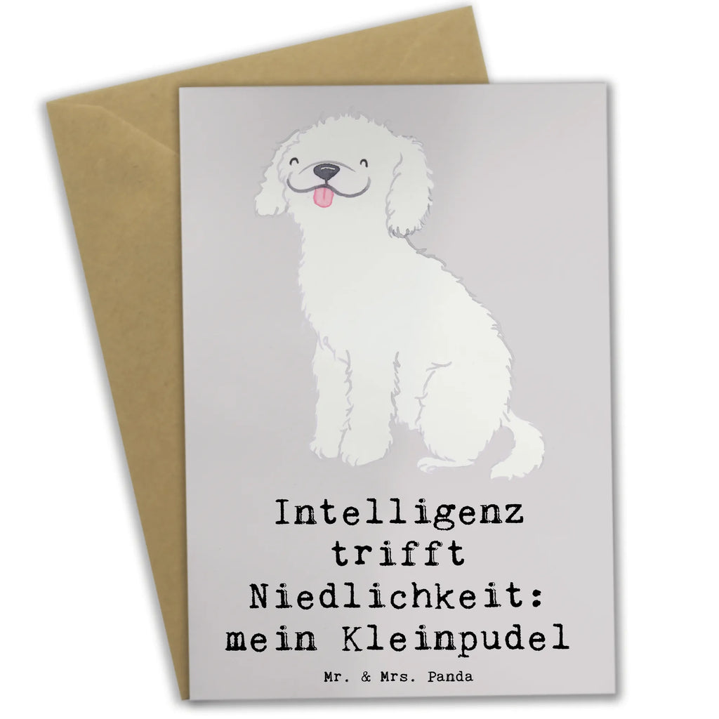 Greetings card Intelligenz trifft Niedlichkeit: mein Kleinpudel Karte, Geburtstagskarte, Hochzeitskarte, Ansichtskarten, Glückwunschkarte, Einladungskarte, Grußkarte, Klappkarte, Hund, Hunderasse, Rassehund, Hundebesitzer, Geschenk, Tierfreund, Schenken, Welpe