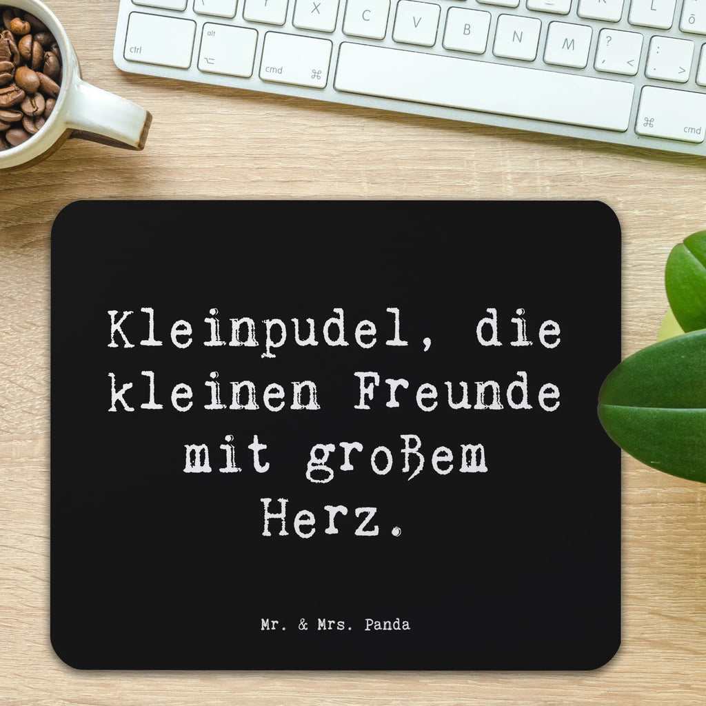 Mouse mat Saying Kleinpudel, die kleinen Freunde mit großem Herz. Mausunterlage, Computer zubehör, PC Zubehör, Büroausstattung, Arbeitszimmer, Designer Mauspad, Mauspad Büro, Einzigartiges Mauspad, Mousepad, Mauspad, Hund, Hunderasse, Rassehund, Hundebesitzer, Geschenk, Tierfreund, Schenken, Welpe