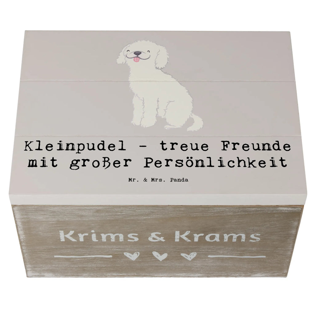Holzkiste Kleinpudel Freunde Schatulle, Schatzkiste, Erinnerungskiste, Erinnerungsbox, Dekokiste, Aufbewahrungsbox, Geschenkdose, Kiste, Geschenkbox, XXL, Holzkiste, Truhe, Hund, Hunderasse, Rassehund, Hundebesitzer, Geschenk, Tierfreund, Schenken, Welpe