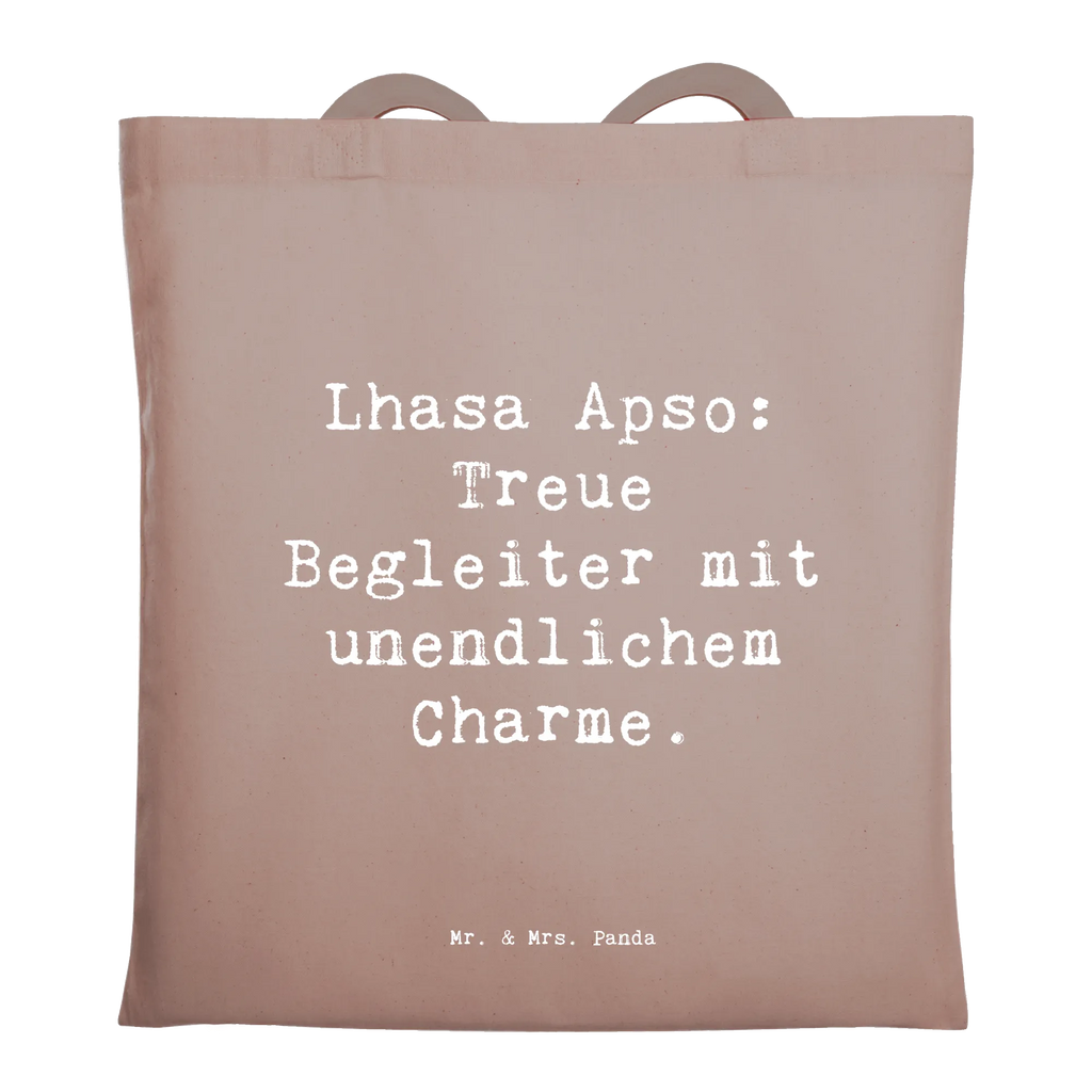 Tote bag Saying Lhasa Apso: Treue Begleiter mit unendlichem Charme. Jutebeutel, Stoffbeutel, Umhängetasche, Tasche, Tragetasche, Beuteltasche, Einkaufstasche, Badetasche, Laptoptasche, Strandtasche, Jutetasche, Shopper, Stofftasche, Schultertasche, Beutel, Einkaufstüte, Hund, Hunderasse, Rassehund, Hundebesitzer, Geschenk, Tierfreund, Schenken, Welpe