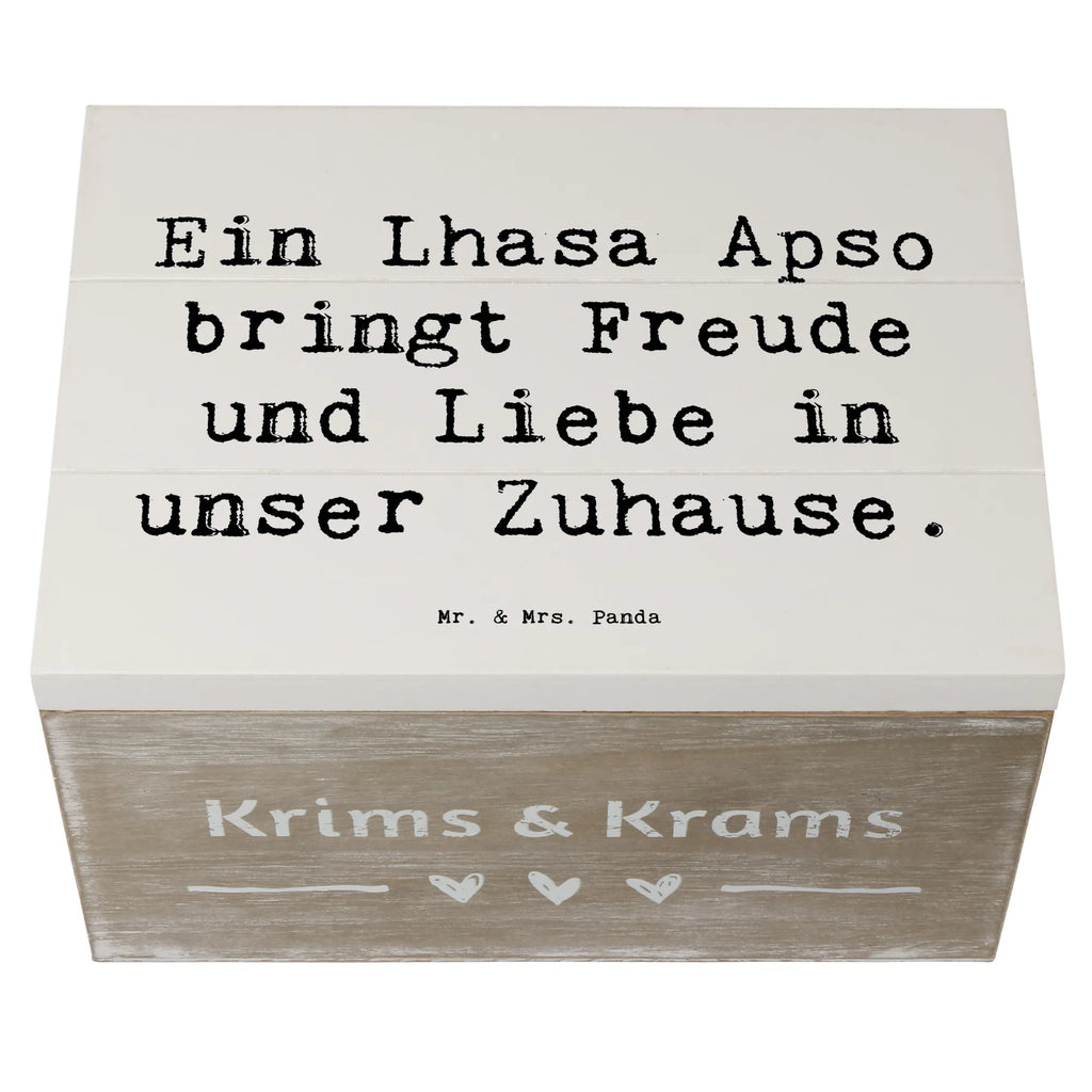 Holzkiste Spruch Lhasa Apso Freude Geschenkbox, Erinnerungskiste, Dekokiste, Schatzkiste, Truhe, Schatulle, Kiste, XXL, Geschenkdose, Aufbewahrungsbox, Erinnerungsbox, Holzkiste, Hund, Hunderasse, Rassehund, Hundebesitzer, Geschenk, Tierfreund, Schenken, Welpe