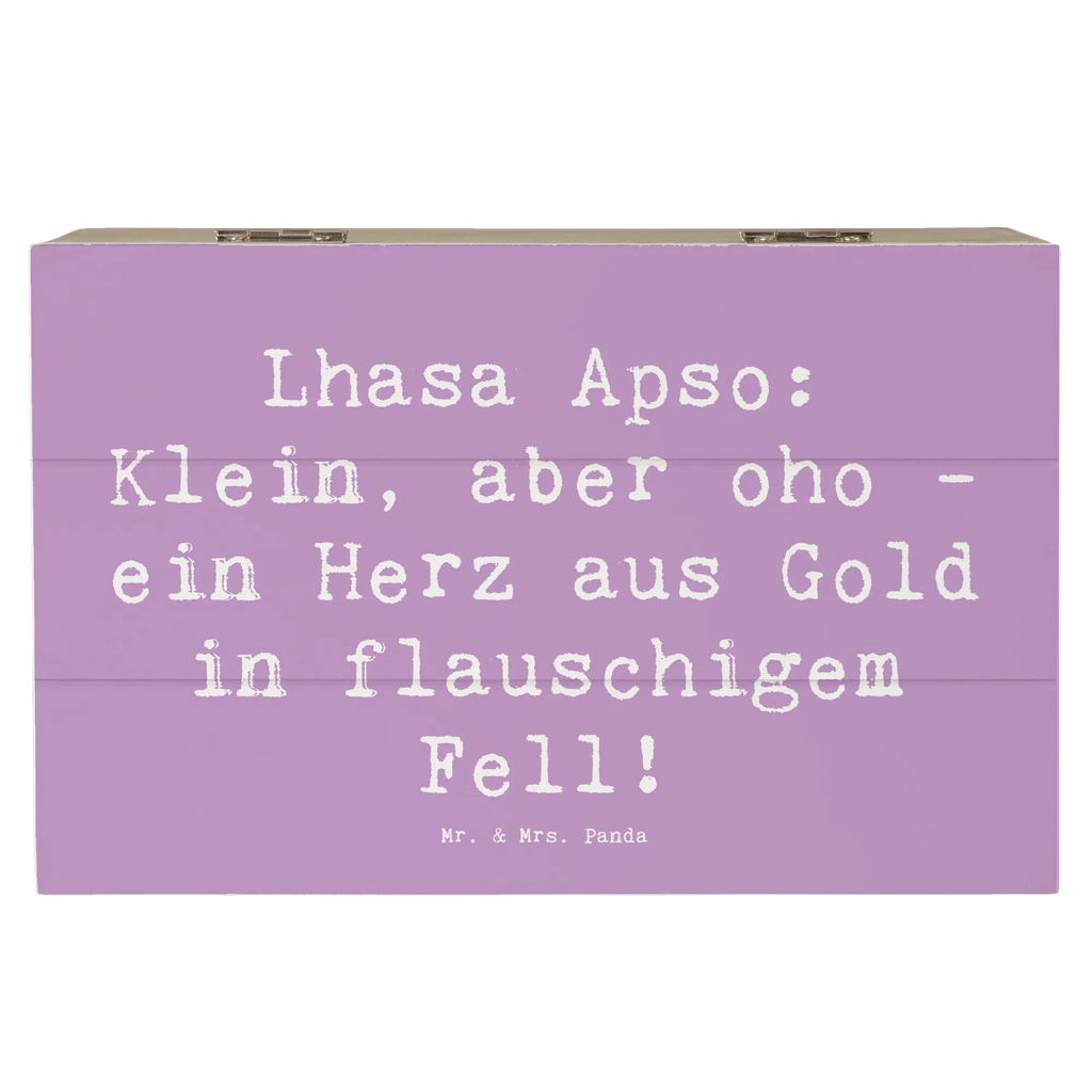 Wooden chest Saying Lhasa Apso: Klein, aber oho - ein Herz aus Gold in flauschigem Fell! Schatzkiste, Geschenkbox, Schatulle, Truhe, XXL, Dekokiste, Geschenkdose, Holzkiste, Kiste, Erinnerungsbox, Aufbewahrungsbox, Erinnerungskiste, Hund, Hunderasse, Rassehund, Hundebesitzer, Geschenk, Tierfreund, Schenken, Welpe