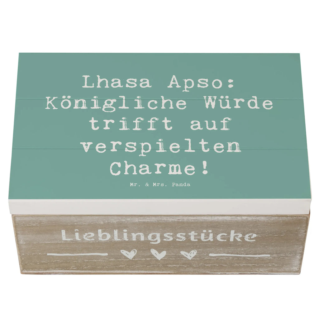 Holzkiste Spruch Lhasa Apso Charme Holzkiste, Geschenkdose, Geschenkbox, XXL, Dekokiste, Erinnerungskiste, Erinnerungsbox, Schatulle, Aufbewahrungsbox, Truhe, Schatzkiste, Kiste, Hund, Hunderasse, Rassehund, Hundebesitzer, Geschenk, Tierfreund, Schenken, Welpe