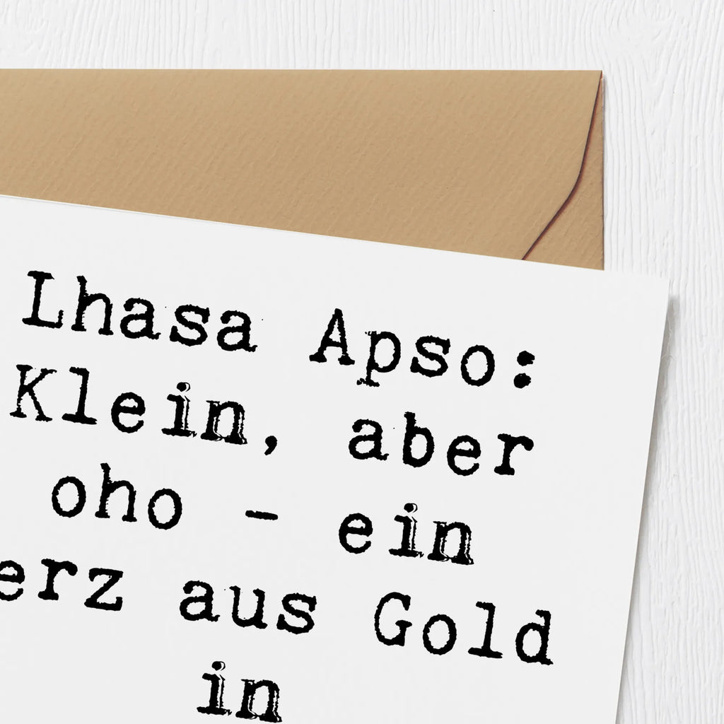 Deluxe Karte Spruch Lhasa Apso Wunder Geburtstagskarte, Hochzeitskarte, Hochwertige Grußkarte, Einladungskarte, Hochwertige Klappkarte, Glückwunschkarte, Karte, Grußkarte, Klappkarte, Hund, Hunderasse, Rassehund, Hundebesitzer, Geschenk, Tierfreund, Schenken, Welpe