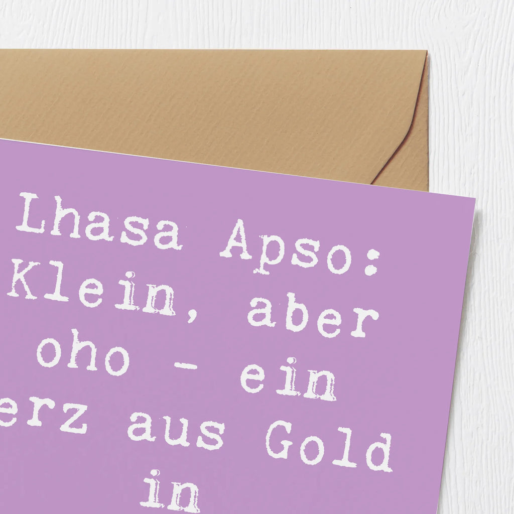 Deluxe Karte Spruch Lhasa Apso Wunder Geburtstagskarte, Hochzeitskarte, Hochwertige Grußkarte, Einladungskarte, Hochwertige Klappkarte, Glückwunschkarte, Karte, Grußkarte, Klappkarte, Hund, Hunderasse, Rassehund, Hundebesitzer, Geschenk, Tierfreund, Schenken, Welpe