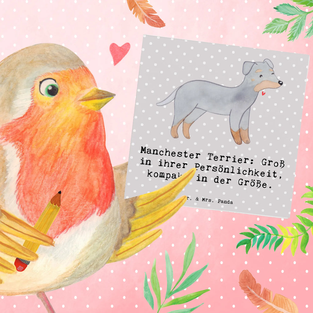 Deluxe Karte Manchester Terrier Persönlichkeit Hochwertige Klappkarte, Klappkarte, Geburtstagskarte, Hochwertige Grußkarte, Karte, Einladungskarte, Glückwunschkarte, Hochzeitskarte, Grußkarte, Hund, Hunderasse, Rassehund, Hundebesitzer, Geschenk, Tierfreund, Schenken, Welpe