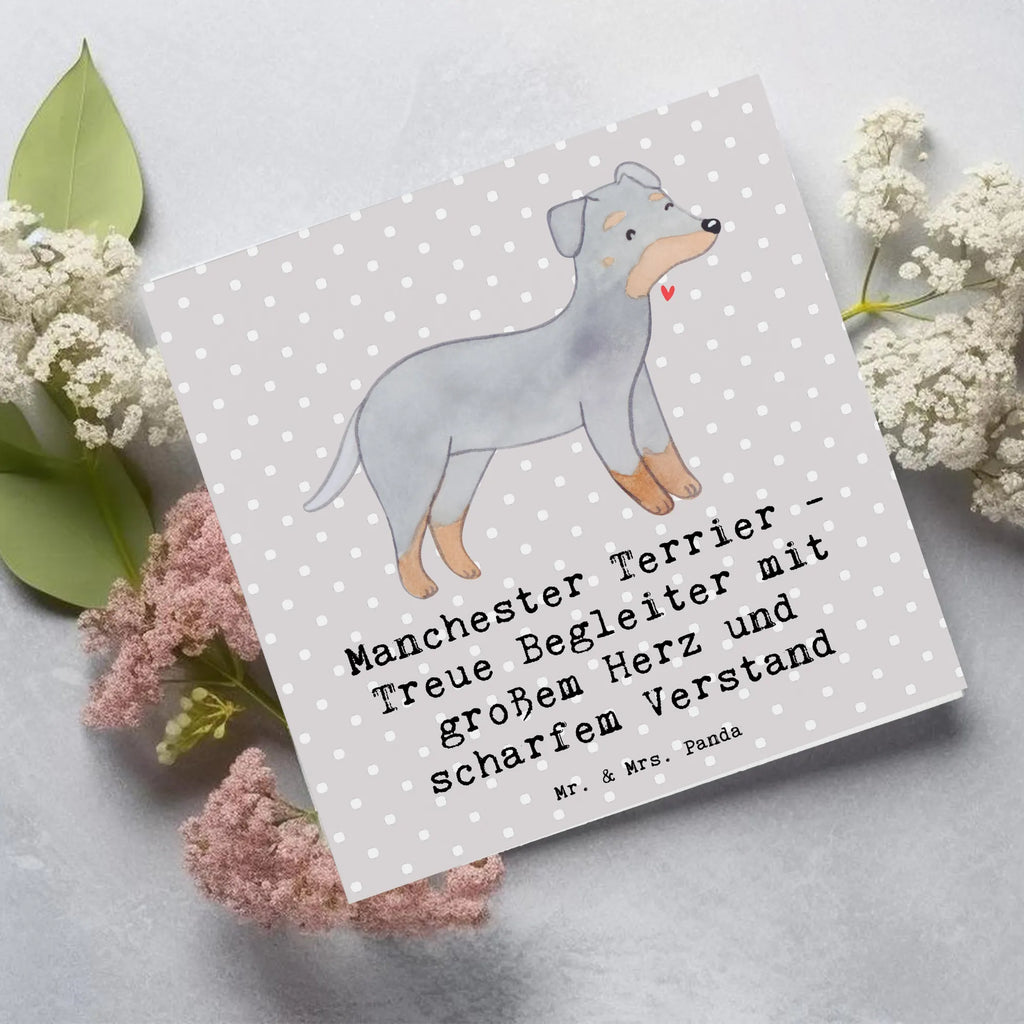 Deluxe Card Manchester Terrier - Treue Begleiter mit großem Herz und scharfem Verstand Hochwertige Grußkarte, Einladungskarte, Karte, Glückwunschkarte, Hochwertige Klappkarte, Hochzeitskarte, Klappkarte, Grußkarte, Geburtstagskarte, Hund, Hunderasse, Rassehund, Hundebesitzer, Geschenk, Tierfreund, Schenken, Welpe