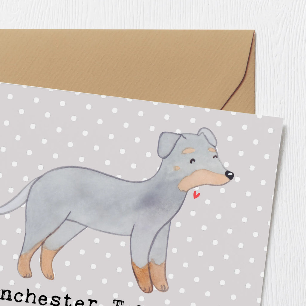 Deluxe Card Manchester Terrier - Treue Begleiter mit großem Herz und scharfem Verstand Hochwertige Grußkarte, Einladungskarte, Karte, Glückwunschkarte, Hochwertige Klappkarte, Hochzeitskarte, Klappkarte, Grußkarte, Geburtstagskarte, Hund, Hunderasse, Rassehund, Hundebesitzer, Geschenk, Tierfreund, Schenken, Welpe