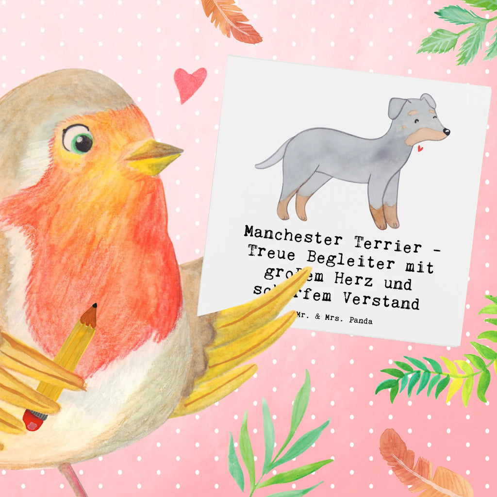 Deluxe Card Manchester Terrier - Treue Begleiter mit großem Herz und scharfem Verstand Hochwertige Grußkarte, Einladungskarte, Karte, Glückwunschkarte, Hochwertige Klappkarte, Hochzeitskarte, Klappkarte, Grußkarte, Geburtstagskarte, Hund, Hunderasse, Rassehund, Hundebesitzer, Geschenk, Tierfreund, Schenken, Welpe